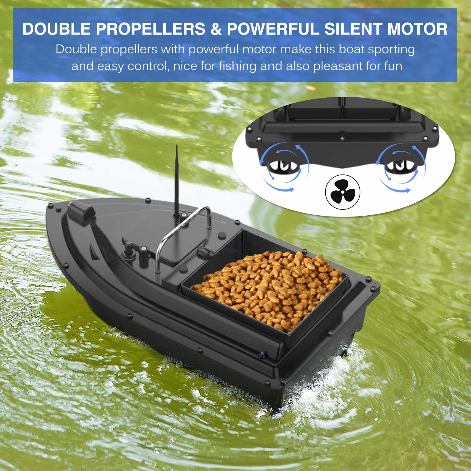 D16E GPS 12000mAh Łódka zanęto – Fishing Boat Gps recenzja i cena