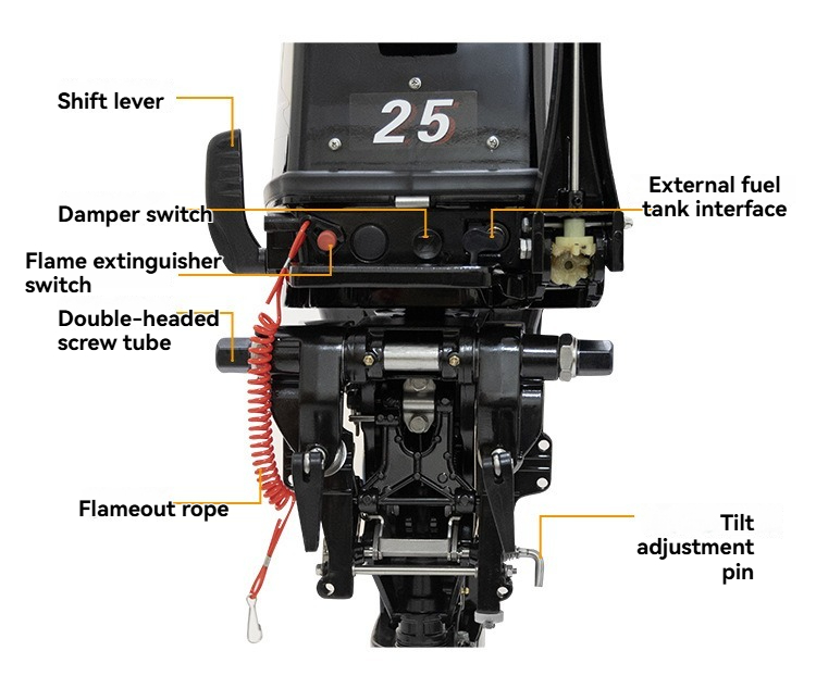 Silniki zaburtowe 2-suwowe 25  – Fishing Boat Outboard Motor recenzja i cena